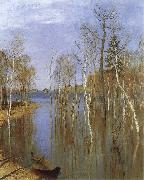 Isaac Levitan Spring,Flood Water oil painting artist